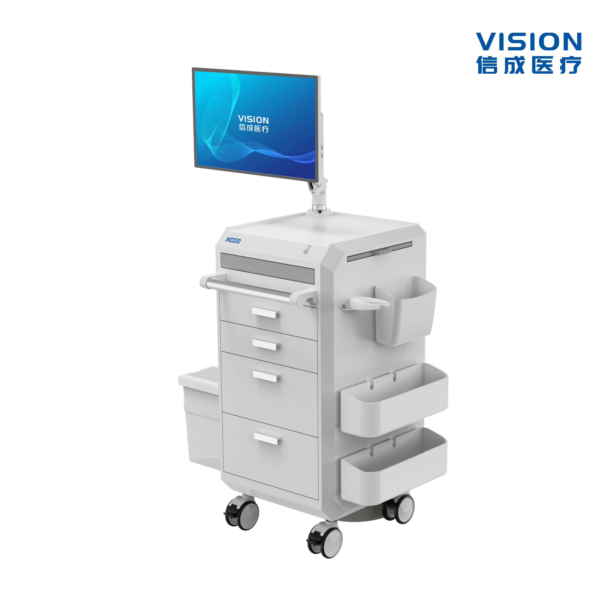 Integrated Sheet-Metal Nursing Cart – Model B