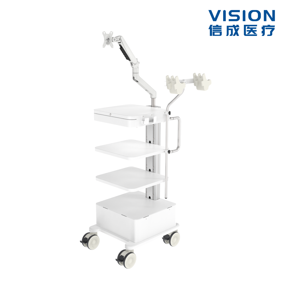 Endoscopy Cart NJTC-JX2601 (Multi-Layer Platform · External Cable Manager)